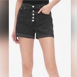 Gap High Rise Button Front Denim Shorts